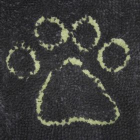 DGS Pet Products Dirty Dog Door Mat Small Mocha Brown 23" x 16" x 2" (Color: Cool Grey/Lime Green, size: medium)